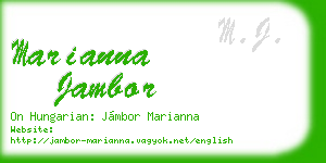marianna jambor business card