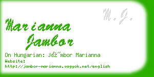 marianna jambor business card